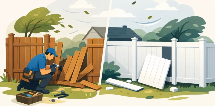 Fence Repair After Wind Damage Done Right