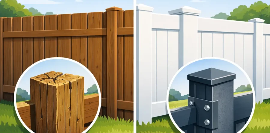 Why Postmaster Metal Fence Posts Outlast Wood